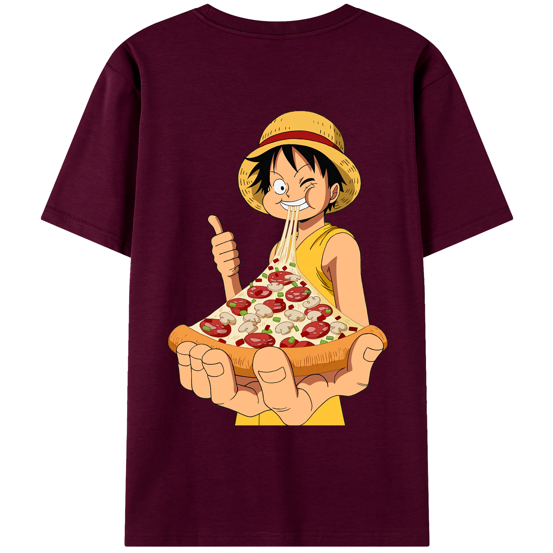 ワンピース モンキー・D・ルフィ ONE PIECE Monkey D. Luffy レディース半袖Tシャツ(バックプリント)